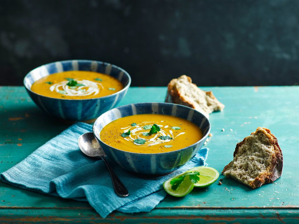 Spicy Sweet Potato Carrot Soup
