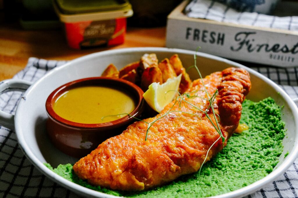 Fish Chips Goldfish Brand Curry Sauce